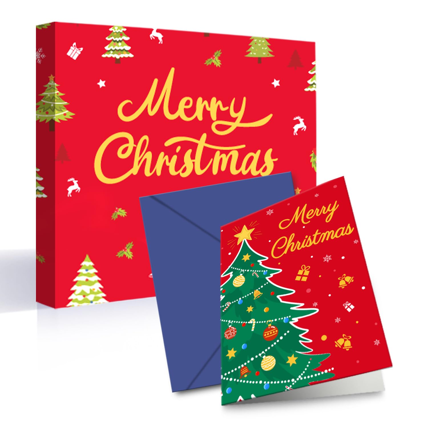 Christmas Gifts Stocking Socks for Girls - Christmas Knee High Light Up Santa Reindeer Twisted Socks, Stocking with Greeting Card for Kids 4 Pack - Image 2