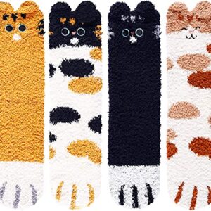 Alternative view of 4 Pack Women Socks Winter Wool Sock Gifts for Women Soft Warm Thick Cozy Animal Paw Socks