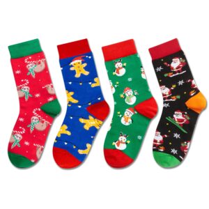 Alternative view of Christmas Gifts Stocking Socks for 10-12 years old Kids - Xmas Stocking Stuffers for Boys Girls 4 Pack with Greeting Card