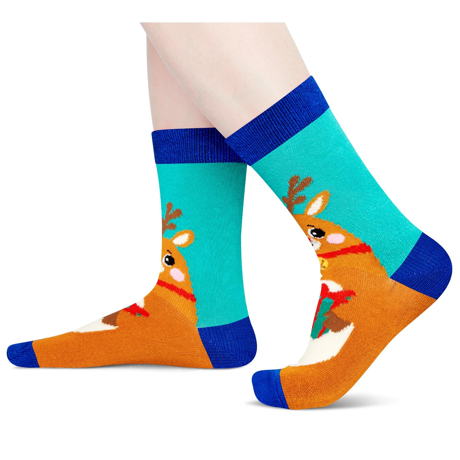 Christmas Gifts Stocking Socks for Kids - Secret Santa Socks Xmas Stocking Stuffers for Girls Boys, 4 Pack of Christmas Socks - Image 4