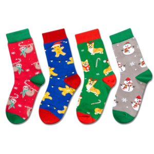 Alternative view of Christmas Gifts Stocking Socks for Mom Dad - Secret Santa Socks Xmas Stocking Stuffers for Teen Boys Girls, Christmas Stocking 4 Pack