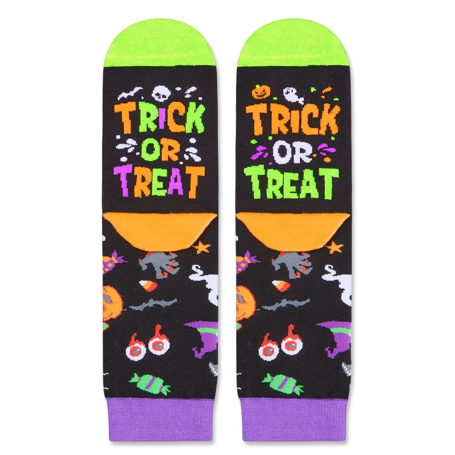 Halloween Socks Spooky Gifts For Boys Girls; Fun Halloween Pumpkin Gifts for Kids 10-12 Years Old, 2 Pack - Image 3
