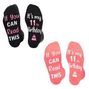 Alternative view of HAPPYPOP 11 Year Old Birthday Gifts Socks Ideas - Gifts for Eleven Year Olds in Gift Box, Presents for 11 Year Old Tween Girls Boys 2 Pack with Greeting Card
