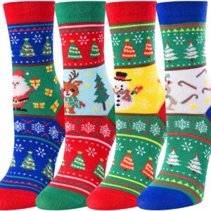 Alternative view of Christmas Gifts Stocking Socks for 10-12 Years Old Kids - Xmas Socks 4 Pack, Stocking Stuffers for Teen Boy Girl